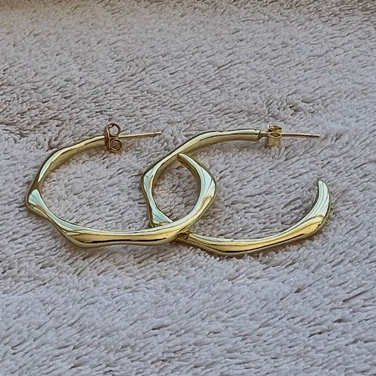 Neve Hoop Large - Gold Vermeil